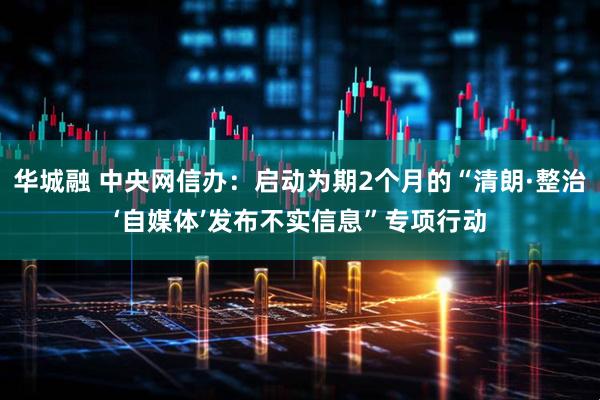 华城融 中央网信办：启动为期2个月的“清朗·整治‘自媒体’发布不实信息”专项行动